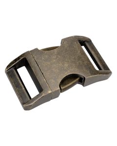 1 Inch Antique Brass Contoured Aluminum Side Release Buckles