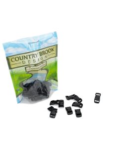 3/8 Inch Black Contoured Side Release Plastic Buckle
