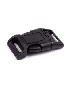1 Inch Black Plastic Single Adjustable Contoured Side Release Buckle