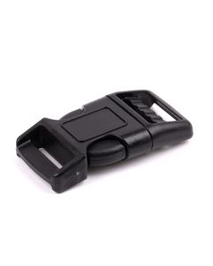 3/4 Inch Black Plastic Single Adjustable Contoured Side Release Buckle