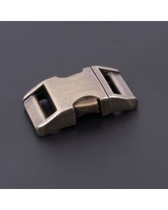 3/4 Inch Antique Brass Contoured Aluminum Side Release Buckles 