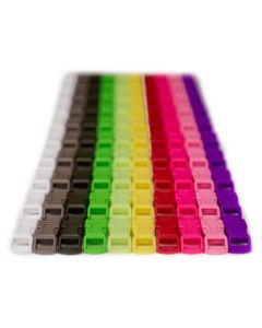 100 - 1/2 Inch Economy Contoured Side Release Plastic Buckle Closeout, Assorted Colors