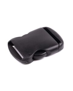 1 1/2 Inch Black Plastic Single Adjustable Flat Side Release Buckle