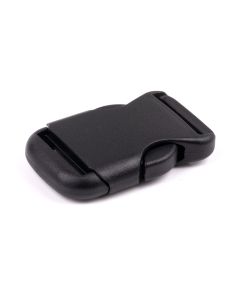 1 Inch Black Plastic Single Adjustable Flat Side Release Buckle