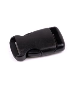 3/4 Inch Black Plastic Single Adjustable Flat Side Release Buckle