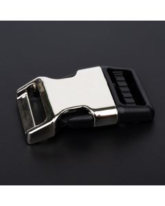 Nickel Plated Female Side and Black Plastic Male Side Buckle