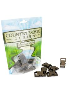 5/8 Inch Contoured Antique Brass Side Release Buckles