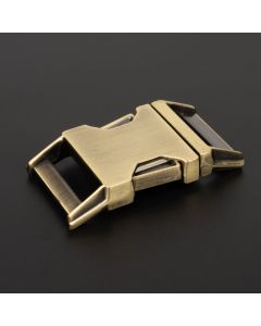 Brushed Brass buckle with black background