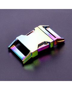 1 Inch Contoured Iridescent Rainbow Side Release Buckles