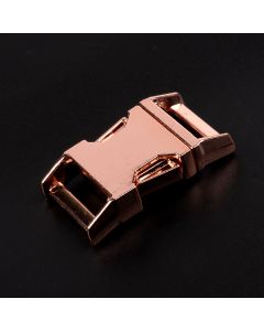 3/4 Inch Contoured Rose Gold Side Release Buckle shown on a dark background