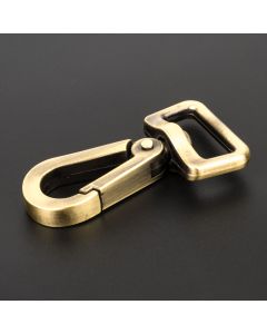 1 Inch Brushed Brass Designer Purse Lobster Clasp Swivel Snap Hook