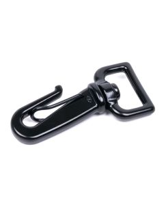 Black Powder Coated Gooseneck Snap Hook