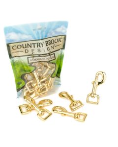 3/4 Inch Brass Plated Heavy Swivel Snap Hooks