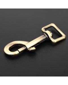 3/4 Inch Brushed Brass Swivel Snap Hooks