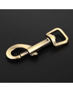 5/8 Inch Brushed Brass Swivel Snap Hooks