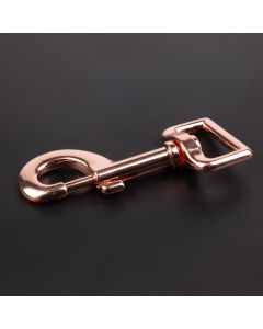 1 Inch Rose Gold Swivel Snap Hook shown on a dark background