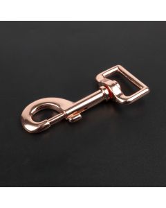 3/4 Inch Rose Gold Swivel Snap Hook shown on a dark background