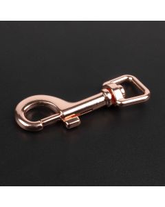 5/8 Inch Rose Gold Swivel Snap Hook shown on a dark background