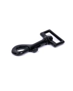 Closeup of 1 Inch Black Powder Coated Hook Snaps