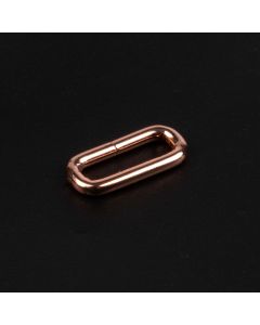 5/8 Inch Rose Gold Rectangle Metal Keeper shown on a dark background