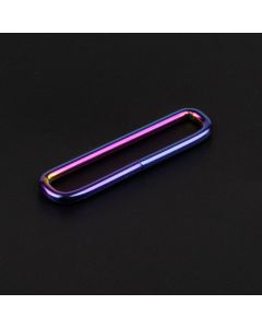 1 1/2 Inch Iridescent Rainbow Narrow Mouth Metal Keeper on a dark background