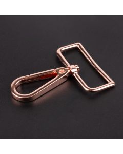 1 1/2 Inch Rose Gold Purse Lobster Clasp Swivel Snap Hook shown on a black background