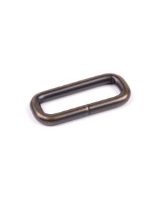 1 1/2 Inch Aged Bronze Heavy Welded Rectangle Ring