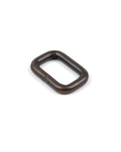 3/4 Inch Aged Bronze Heavy Welded Rectangle Ring
