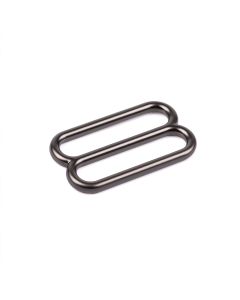 1 1/2 Inch Gunmetal Metal Round Wide-Mouth Triglide Slide