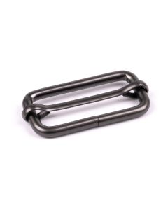1 1/2 Inch Gunmetal Metal Sliding Bar Triglide Buckle