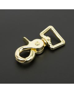 Trigger Swivel Snap Hook on a black background. Brass Plated