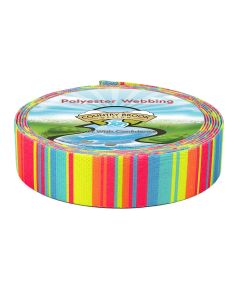 Vibrant stripes of teal, orange, yellow, and coral all combined together to form colorful stripes 