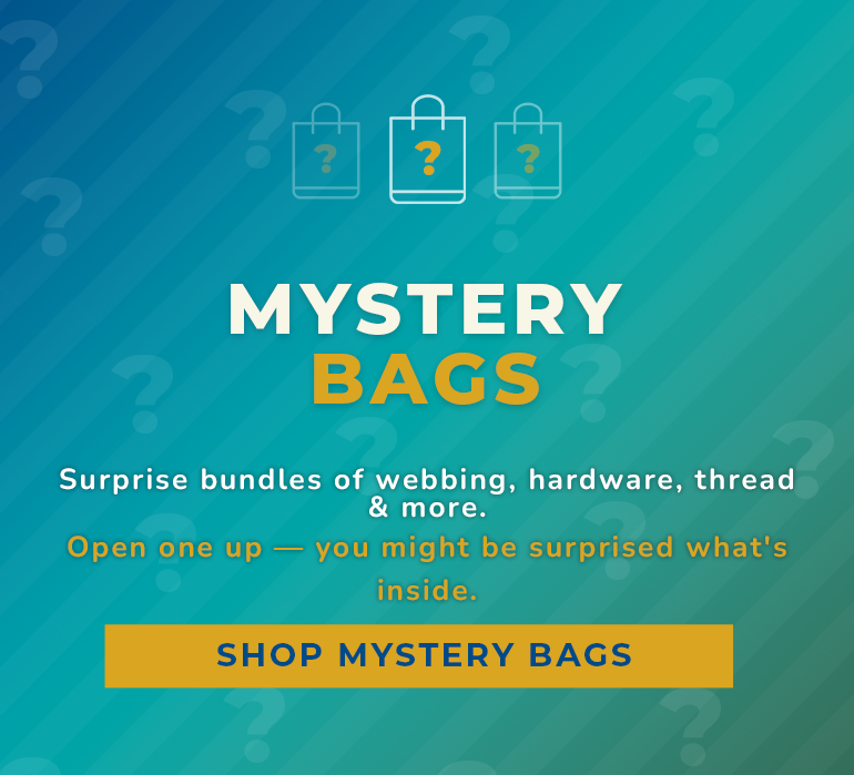 Mystery bags, All $5 Each, Webbing, hardware, thread & more &mdash; surprise bundles at one unbeatable price.