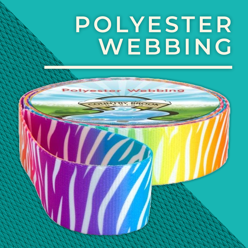 Polyester Webbing. Photo of Rainbow Zebra Pattern