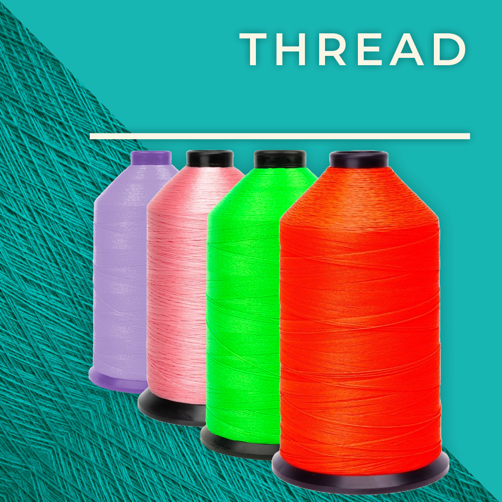 Nylon Bonded Thread. 4 rolls of bright thread 